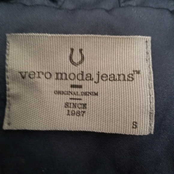 Vero Moda navy blue short trench coat lined - Picture 3 of 10